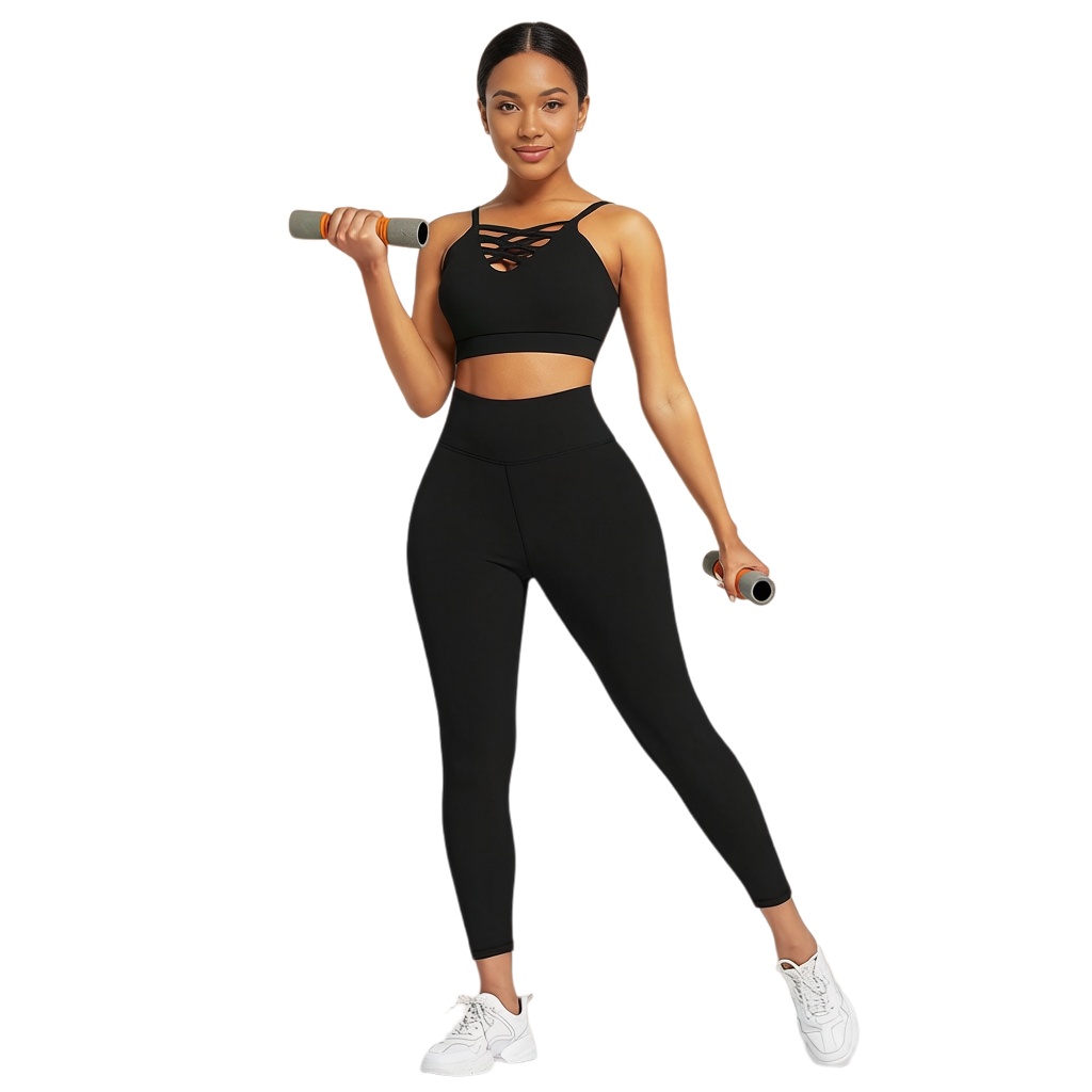Yoga Fitness Wear - Conjunto de Yoga e Fitness Feminino