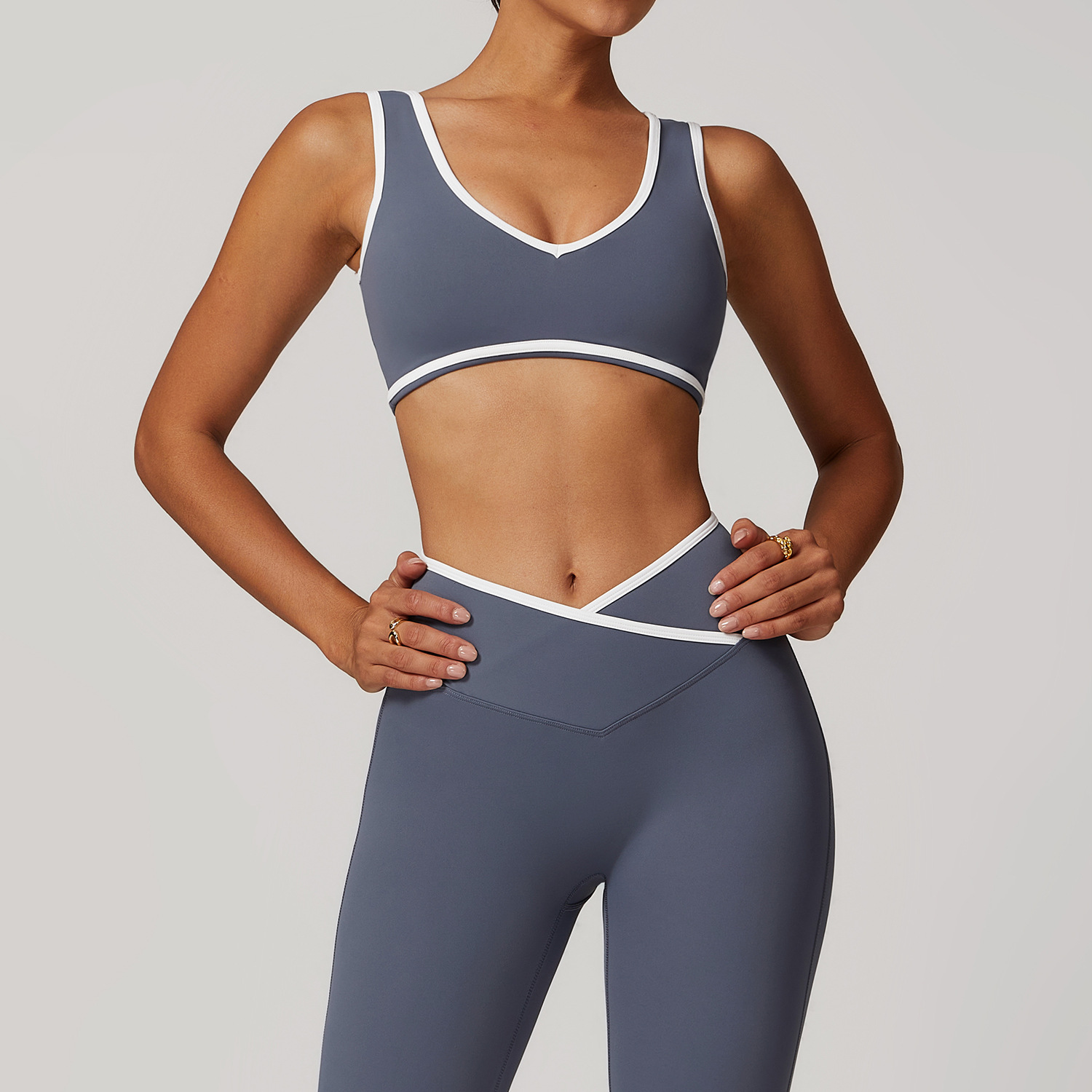 Yoga Fitness Up - Top Esportivo Feminino com Decote em