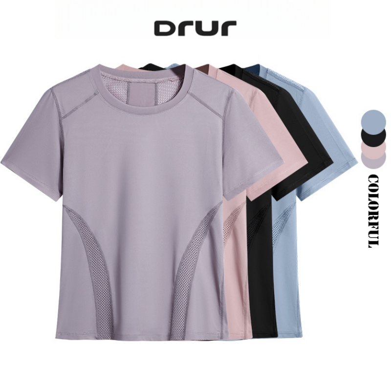 Yoga Fitness Wear - Drur verão leve correndo t camisa