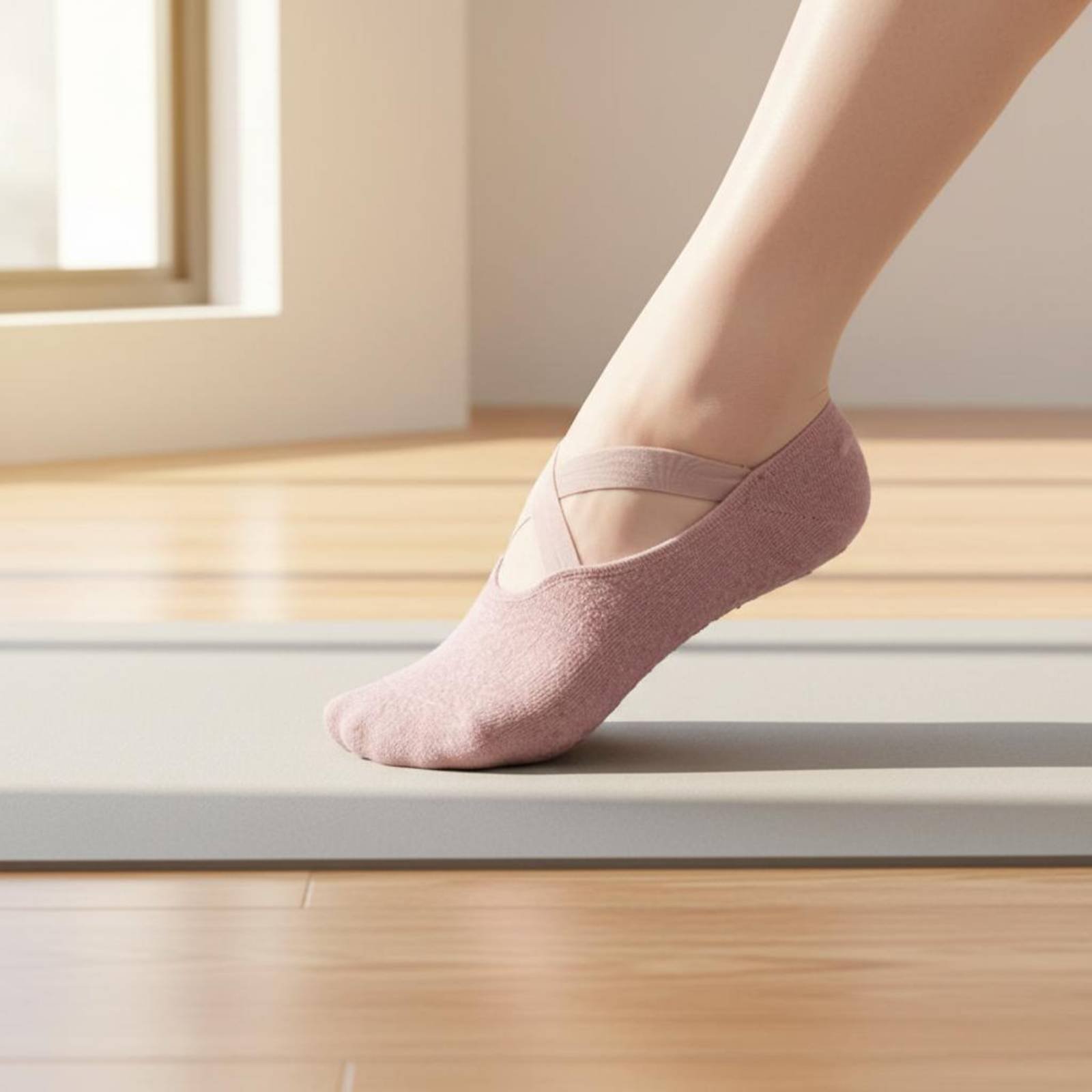 Yoga Fitness Exercises - Meias de Fitness Antiderrapantes Respiráveis, Meias
