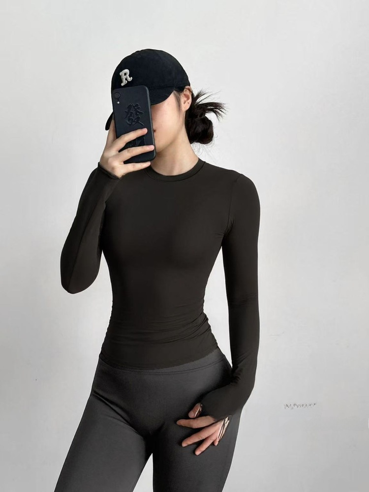 Yoga Fitness Wear - Camiseta de Yoga de Manga Longa