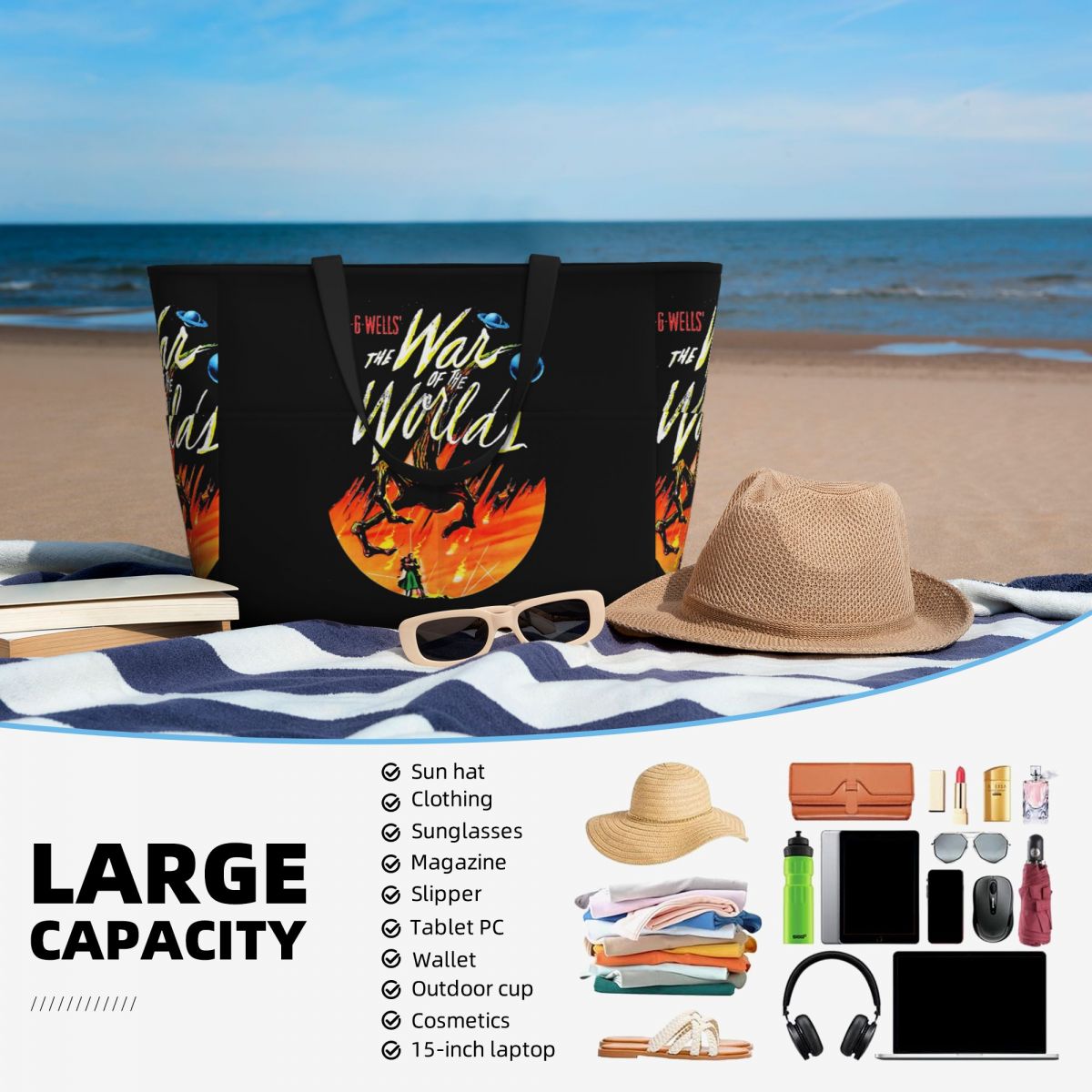 Bolsa tote de praia War Of The - Yoga Fitness World avaliação e preço