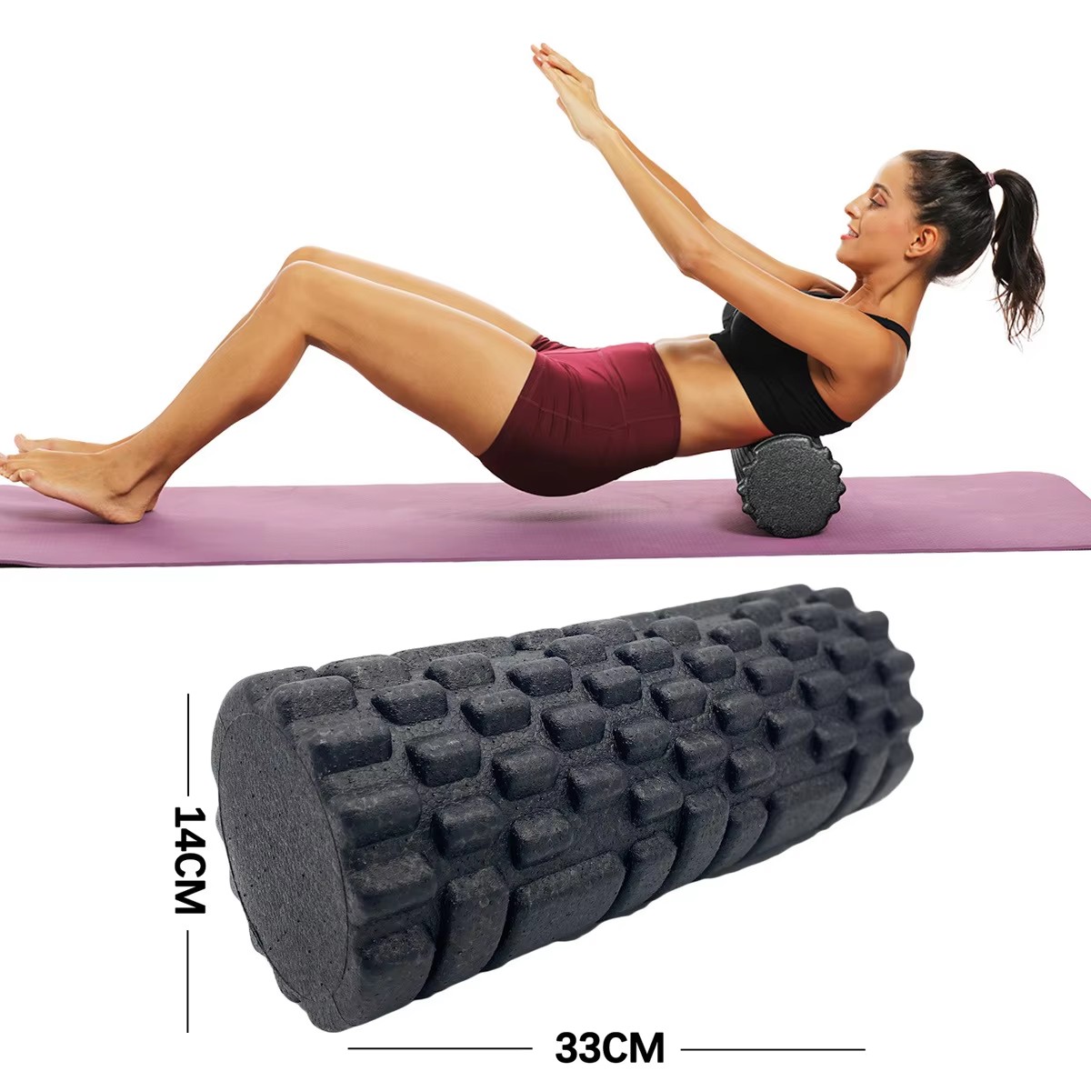 30/33cm rolo de espuma de fitn - Yoga Fitness Exercises avaliação e preço