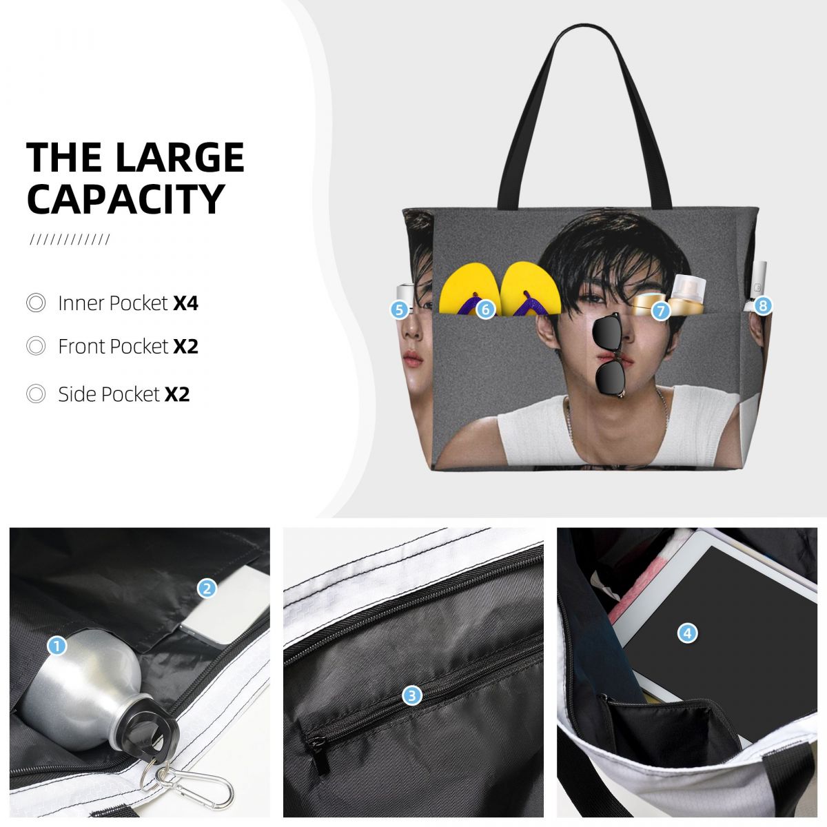 Bolsa de Praia Kpop Jungwon, B - Yoga En Fitness avaliação e preço