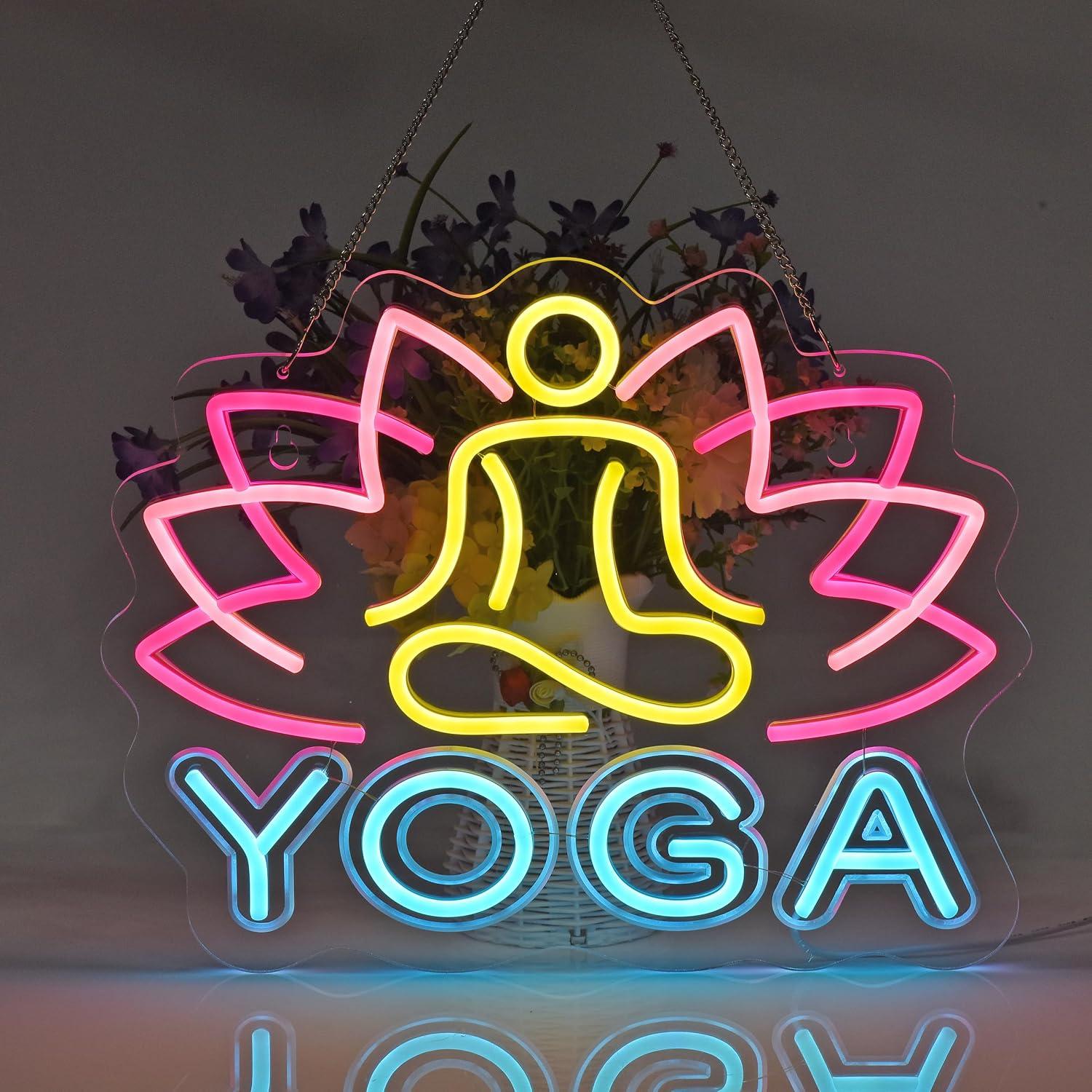 Letreiro de Neon para Yoga com - Yoga Fitness Room avaliação e preço