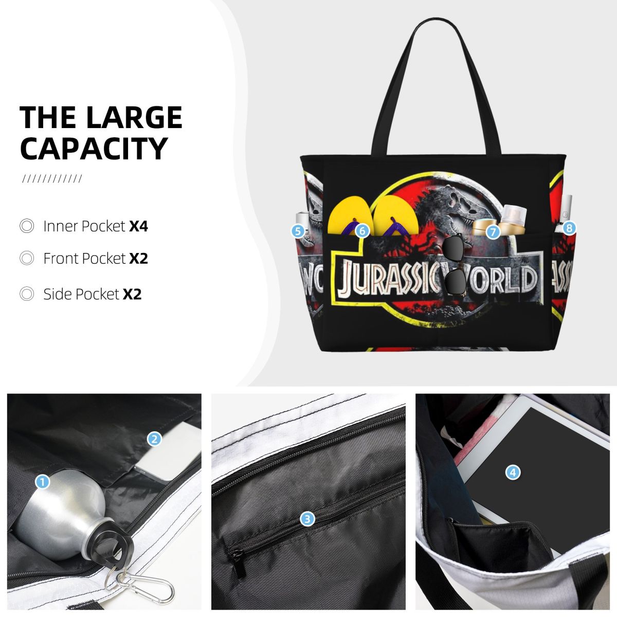 Jurassic World Beach Tote Bag  - Yoga Fitness World avaliação e preço