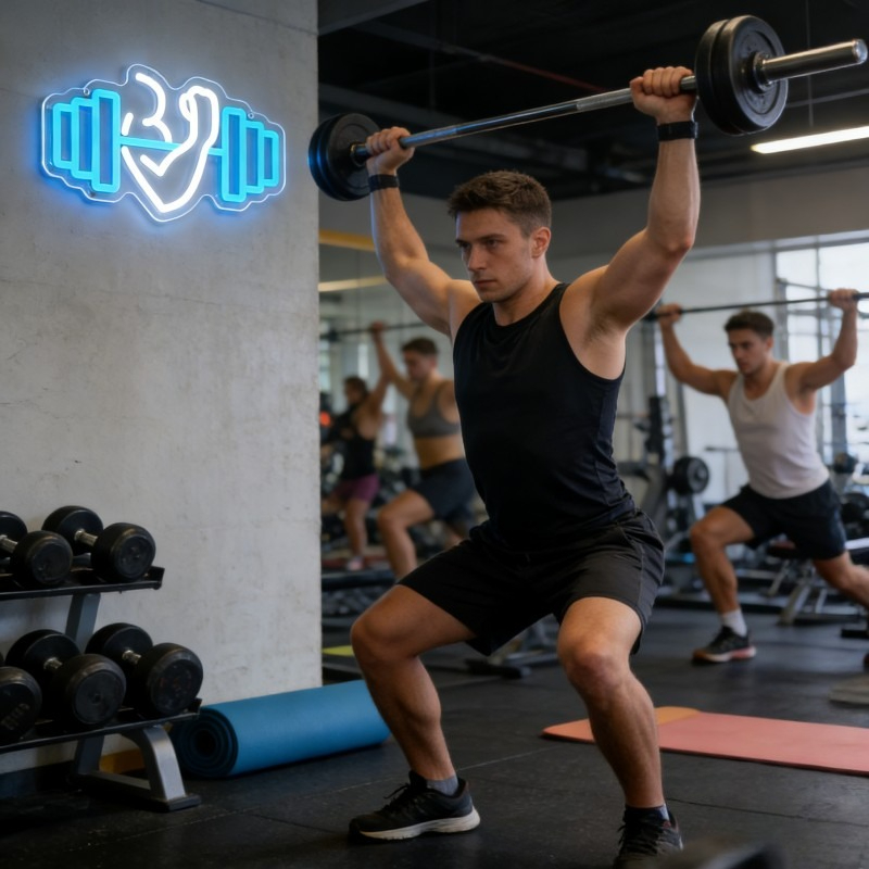 Letreiro Neon LED de Bíceps co - Yoga Fitness Room avaliação e preço