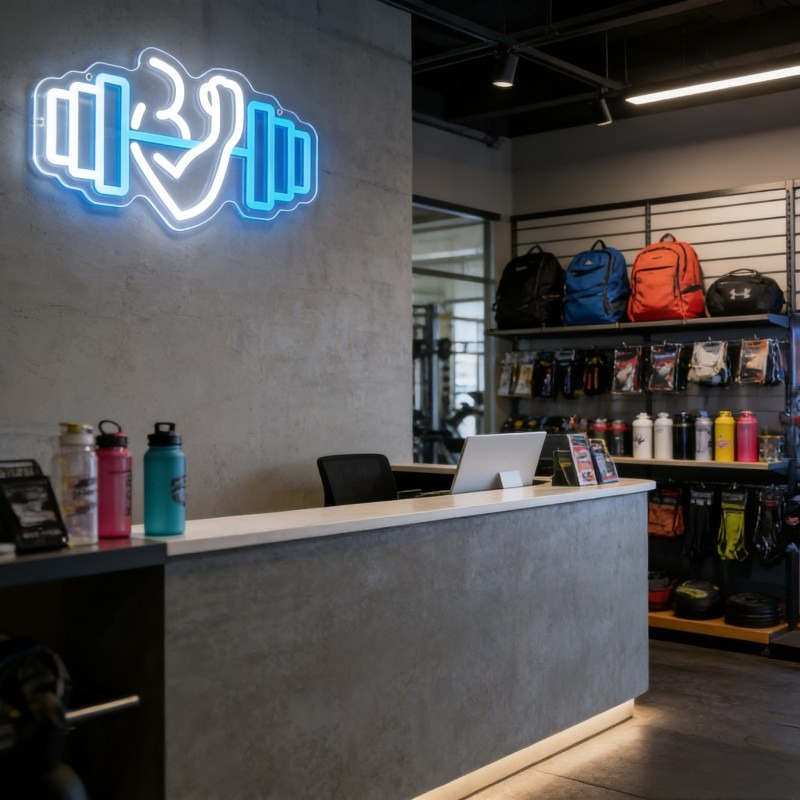 Letreiro Neon LED de Bíceps co - Yoga Fitness Room avaliação e preço