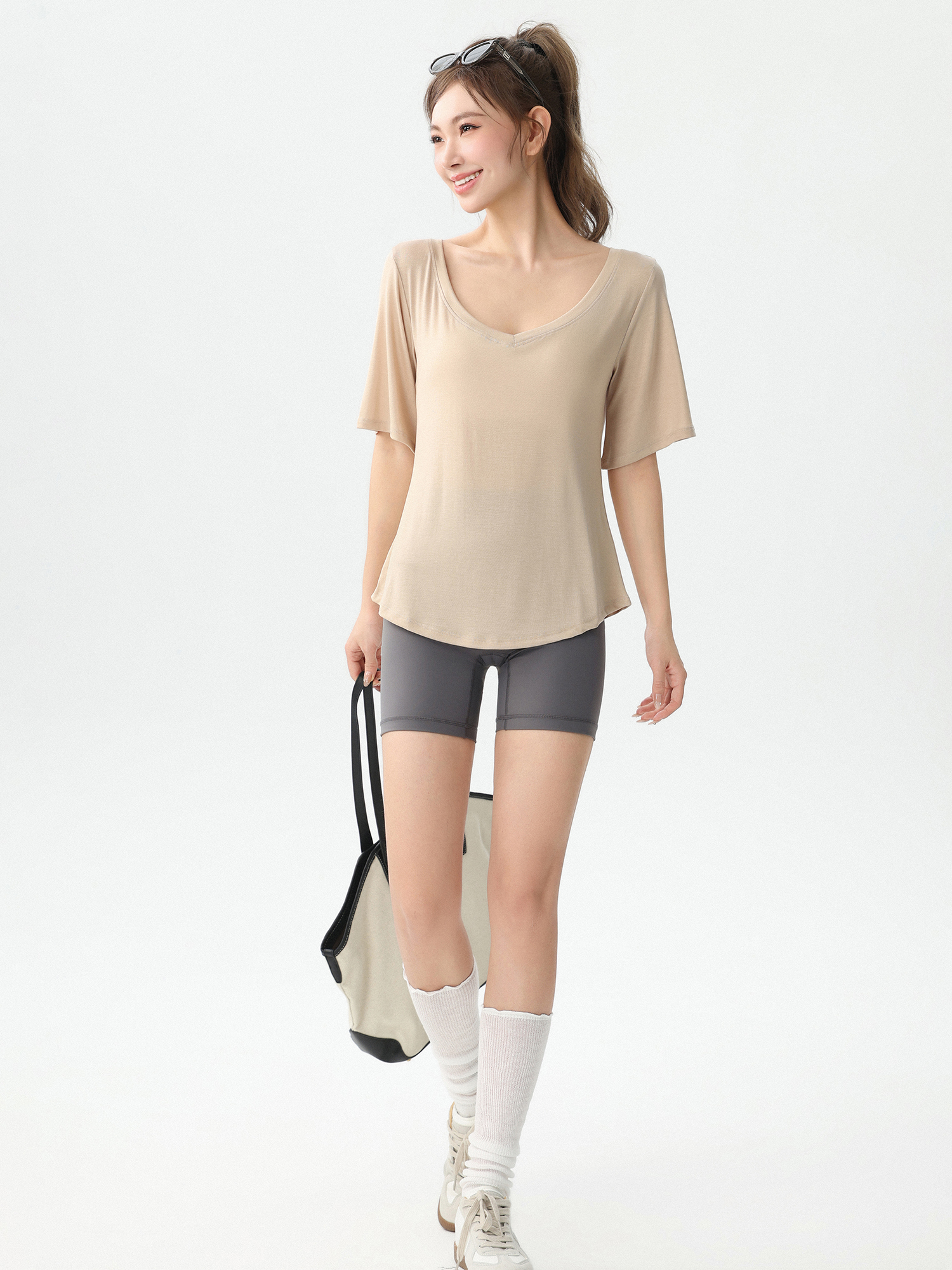 Nova Blusa Feminina Solta para - Yoga Fitness Wear avaliação e preço